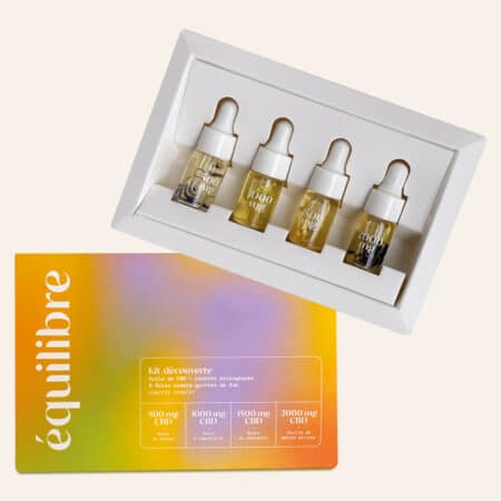 Kit decouverte : 4 huiles de CBD en 3mL pour connaitre votre pourcentage preferé
