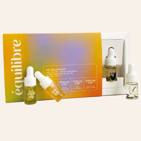 Kit decouverte : 4 huiles de CBD en 3mL pour connaitre votre pourcentage préféré