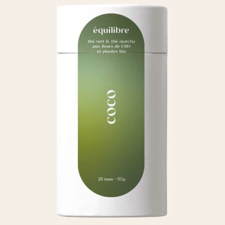 Thé vert BIO, coco, et fleurs de CBD