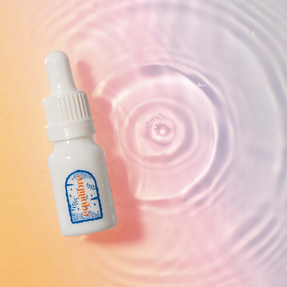 Huile hydrosoluble sur fond dégradé